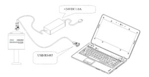 CMG500 к ПК через конвертер USB/RS485 и блок питания ADPT2402A